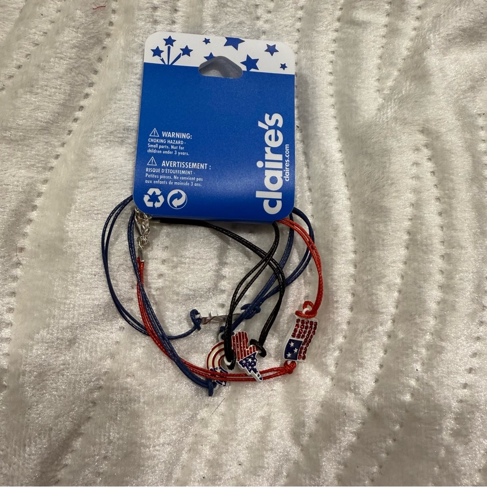 10 for $10 Claire's Patriotic Charm Bracelets Set